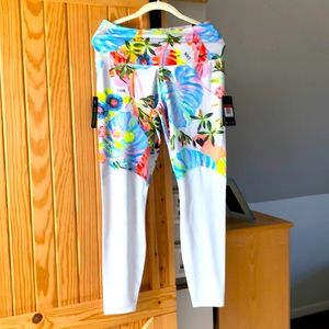 Nike Power Victory 7/8 Legging, L, NWT, Palm/Floral Print